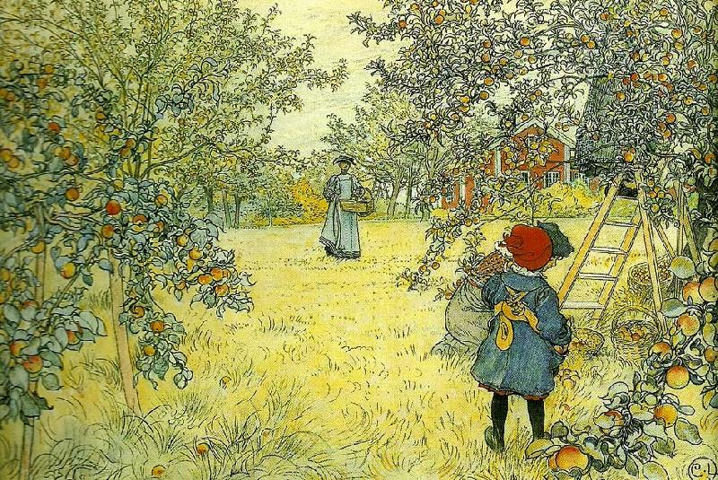 Carl Larsson appleskorden oil painting image